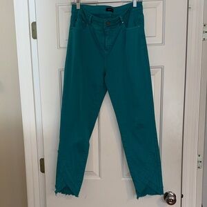 APNY Ankle Frayed Tulip Hem Jeans